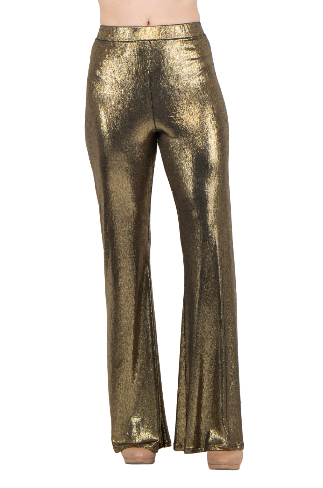 Bell Bottom Elastic Waist Pants