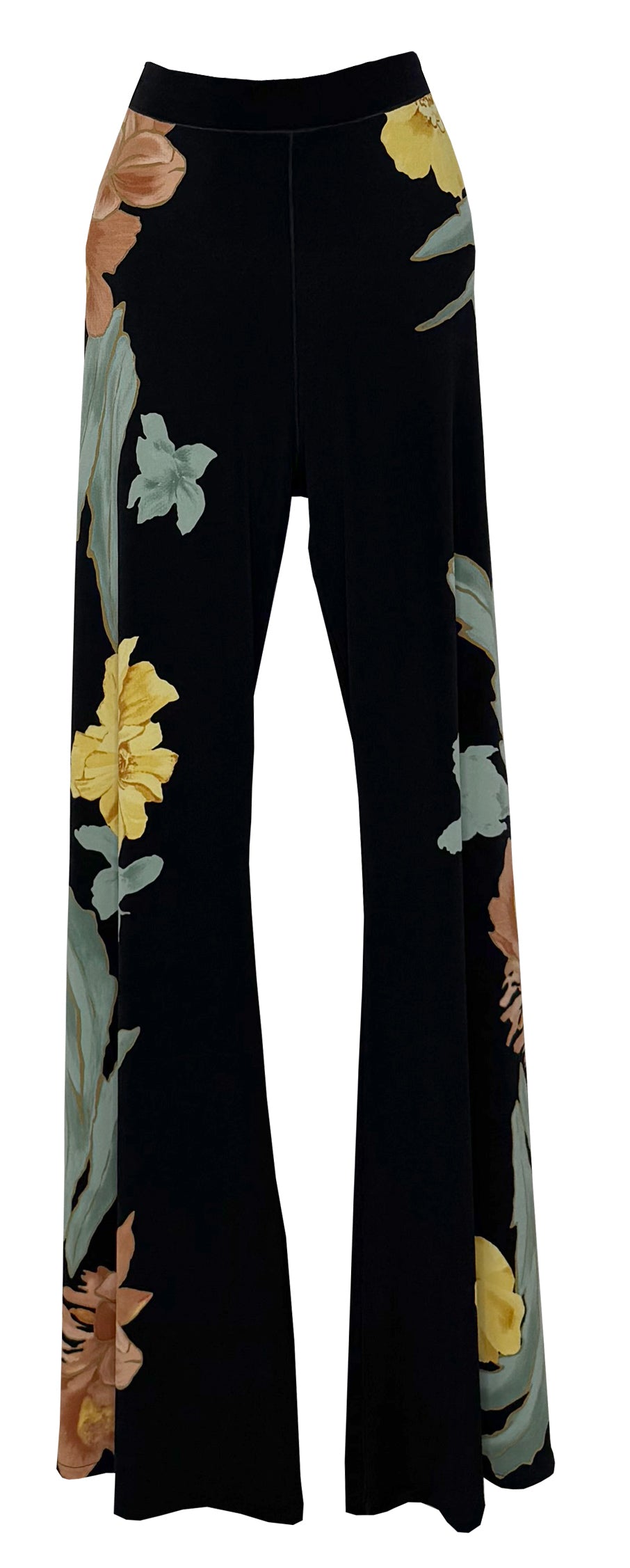Bell Bottom Elastic Waist Pants
