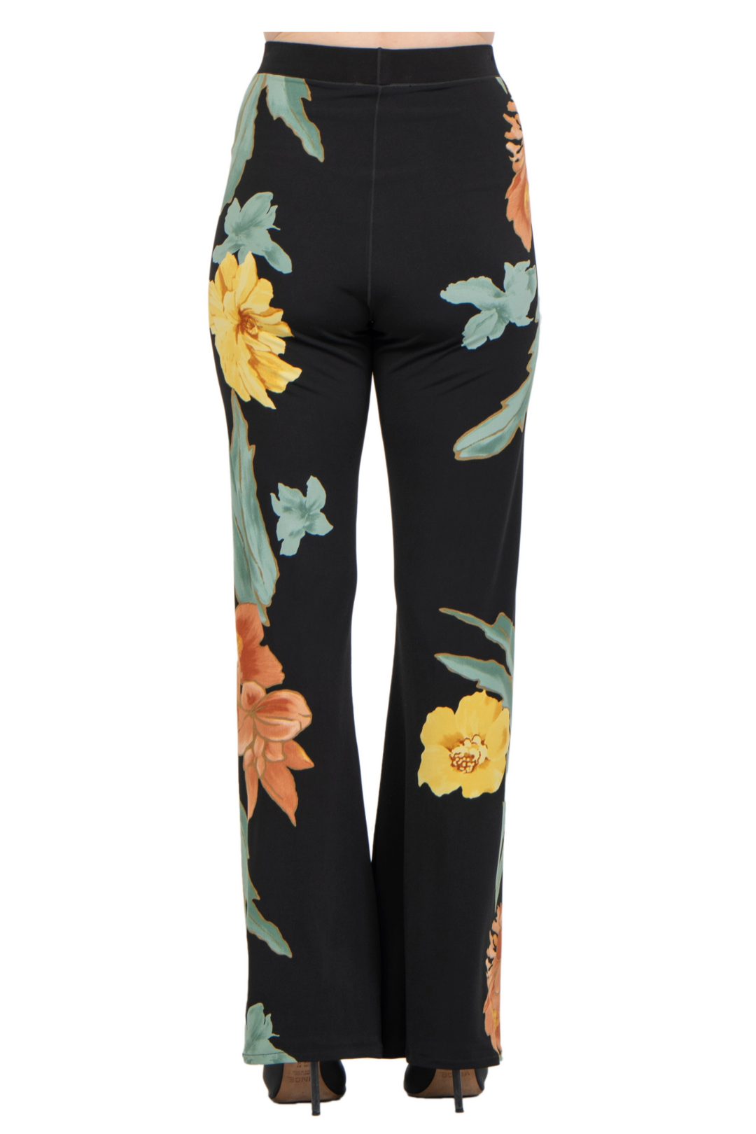 Bell Bottom Elastic Waist Pants