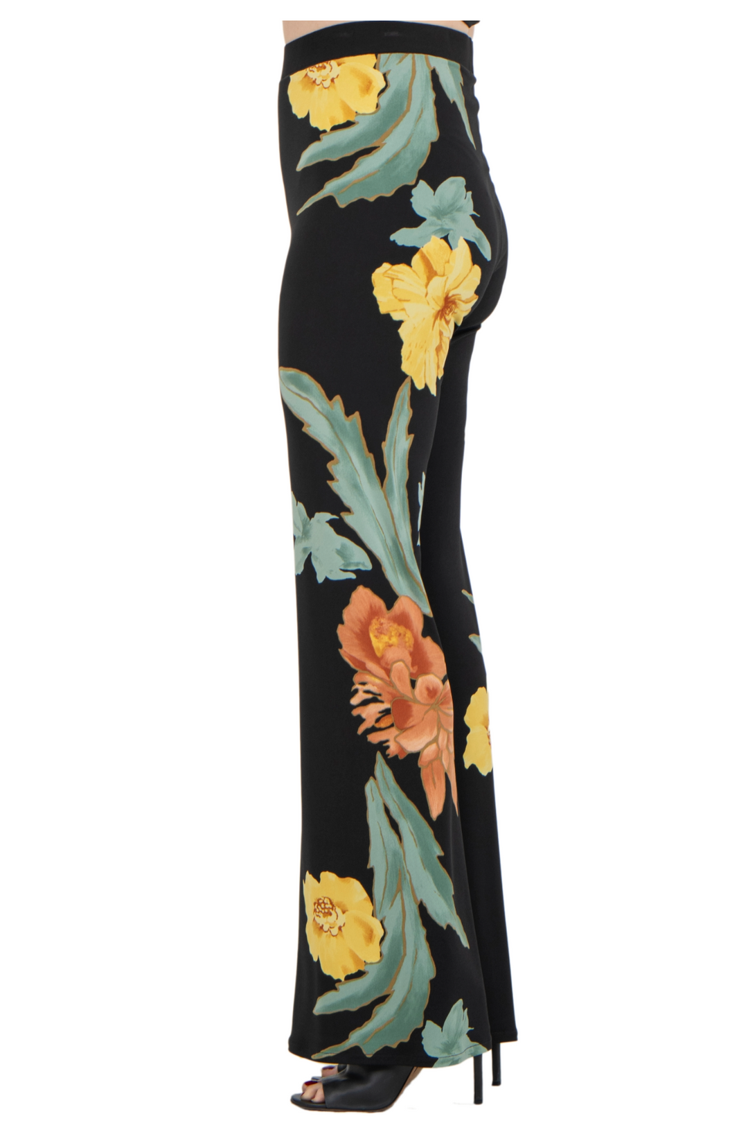 Bell Bottom Elastic Waist Pants