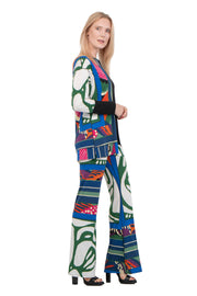 Bell Bottom Elastic Waist Pants