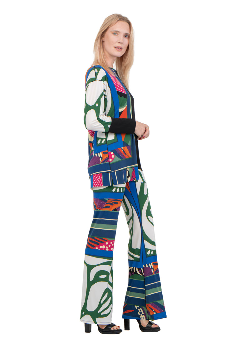 Bell Bottom Elastic Waist Pants