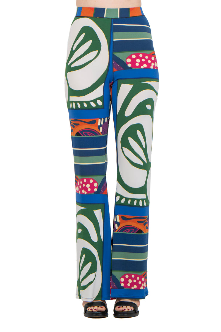 Bell Bottom Elastic Waist Pants