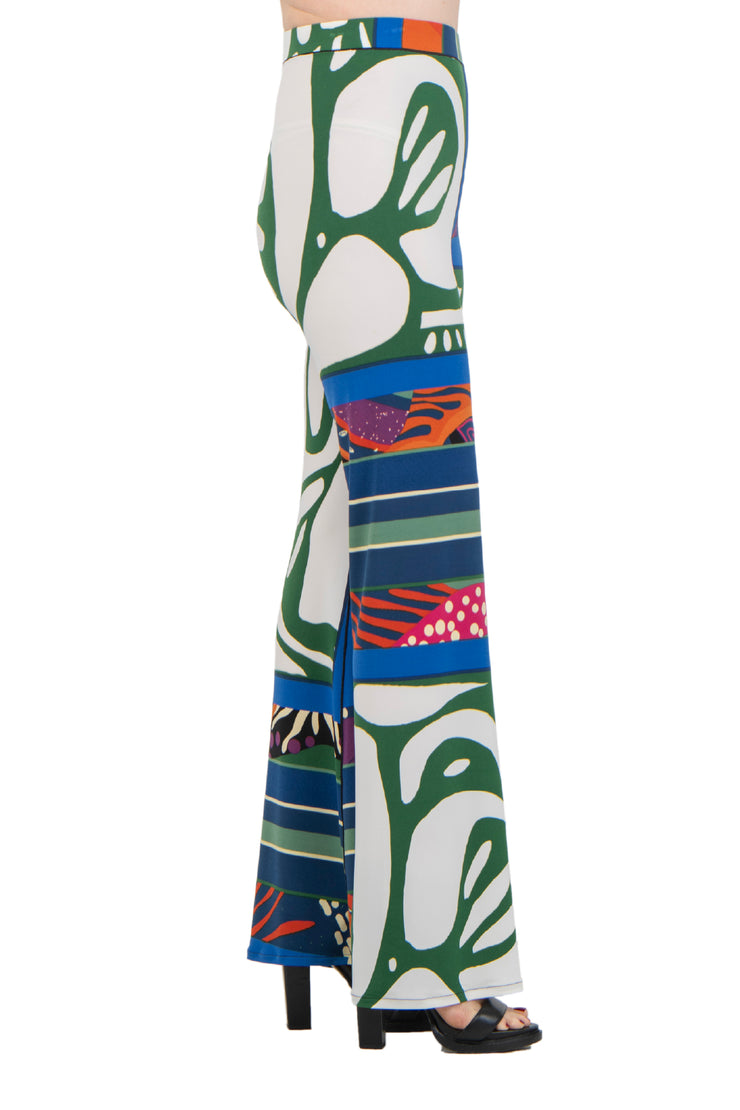 Bell Bottom Elastic Waist Pants