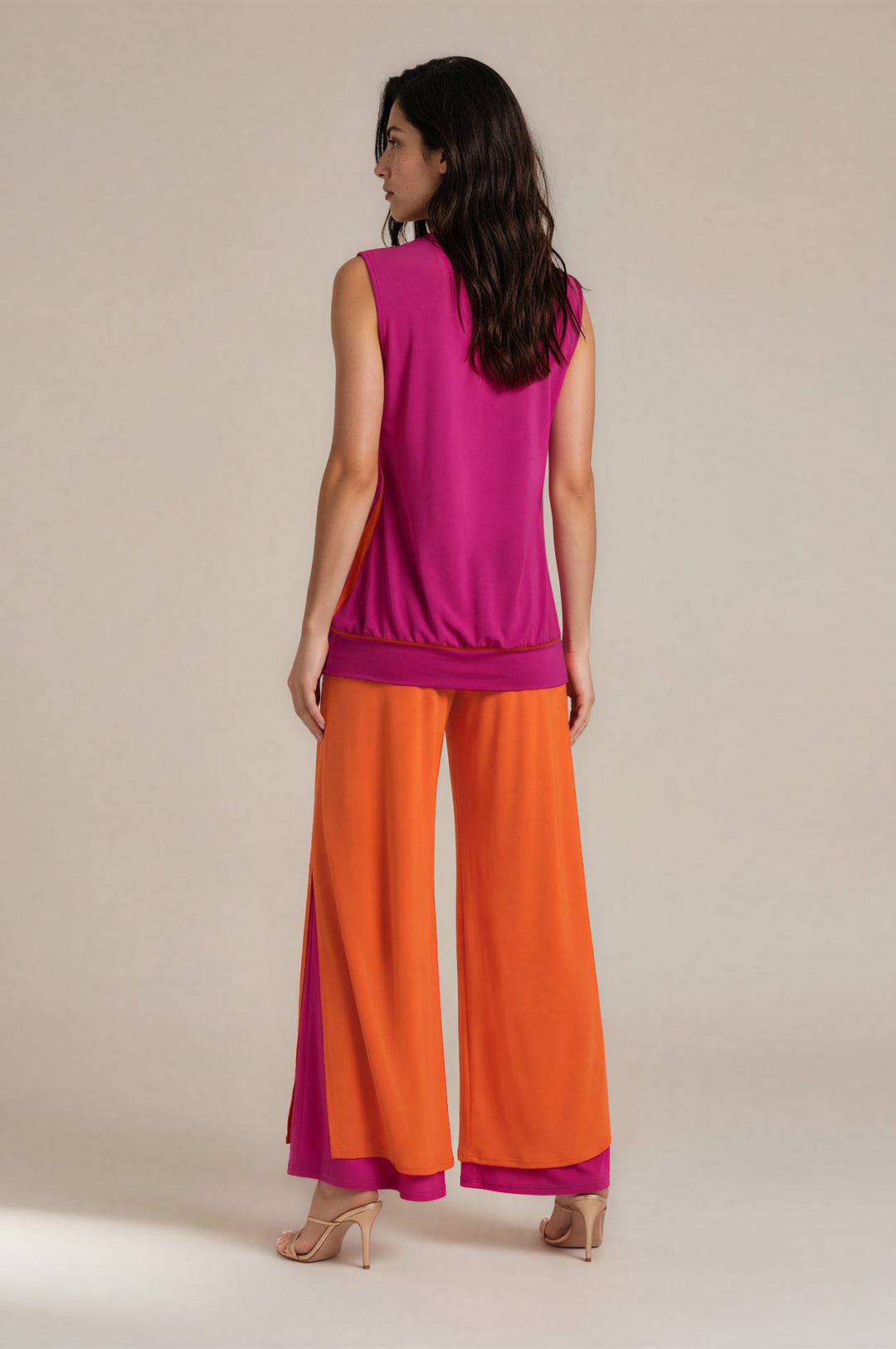 LAYERED SLIT SIDE PALAZZO PANTS