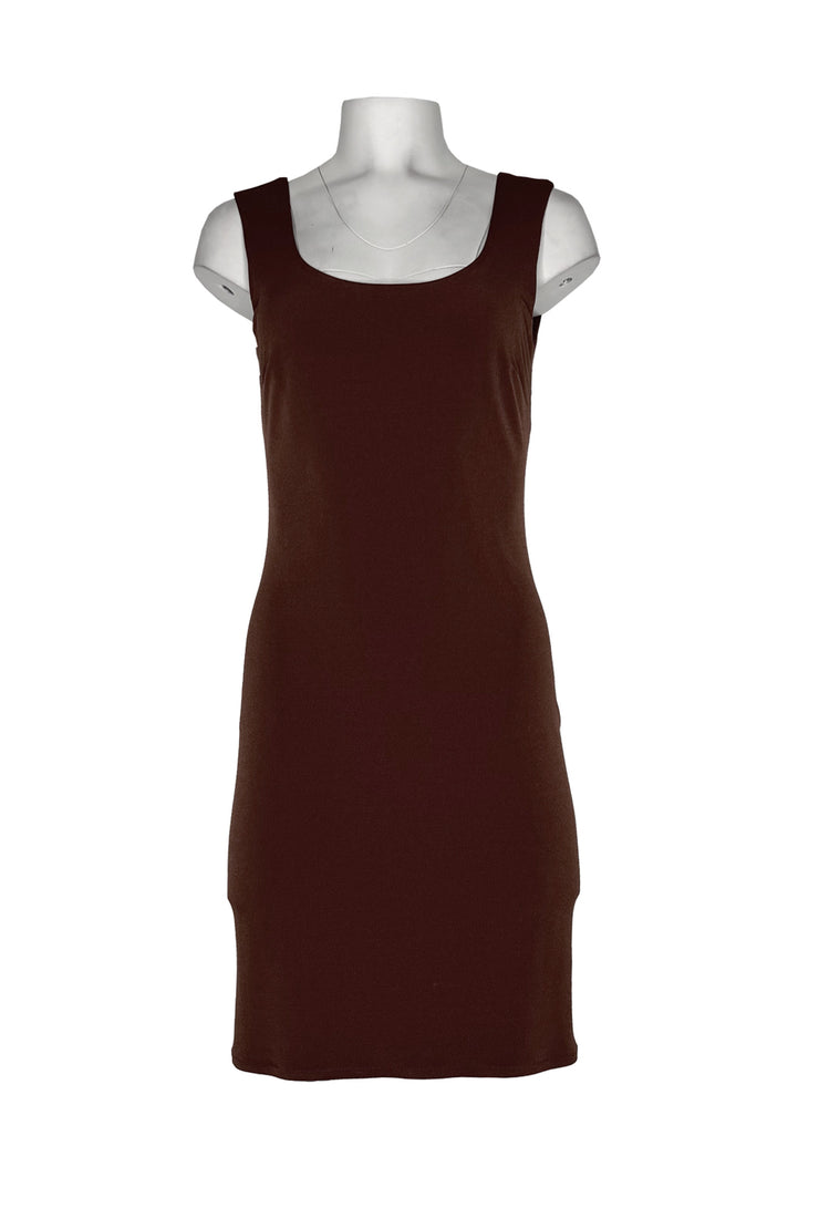 Scoop neck double layer dress
