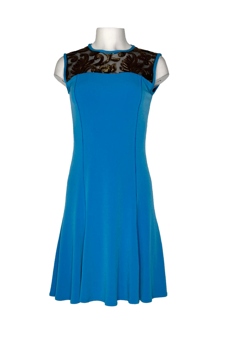 Yoke detailed double layer dress