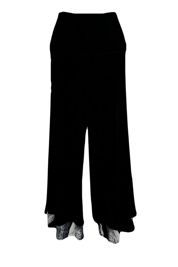 Slit side layered crop pant