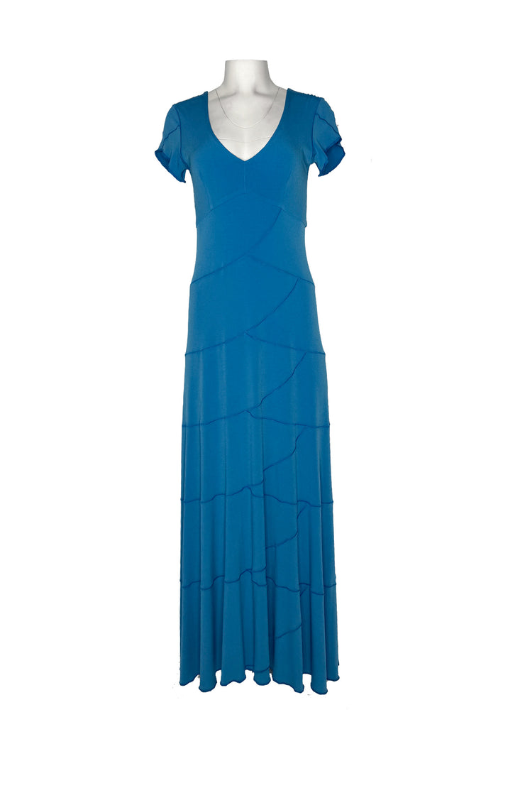 Four tiers cap sleeve dress