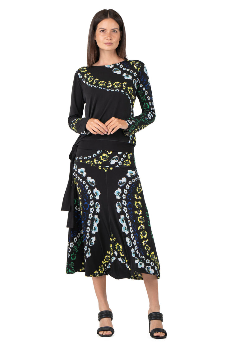 Double Waistband Boot 4 Panel Scarf Skirt