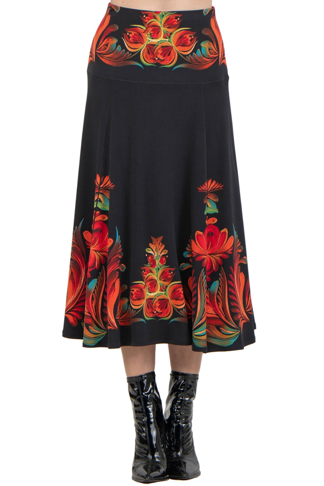 Double Waistband Boot 4 Panel Scarf Skirt