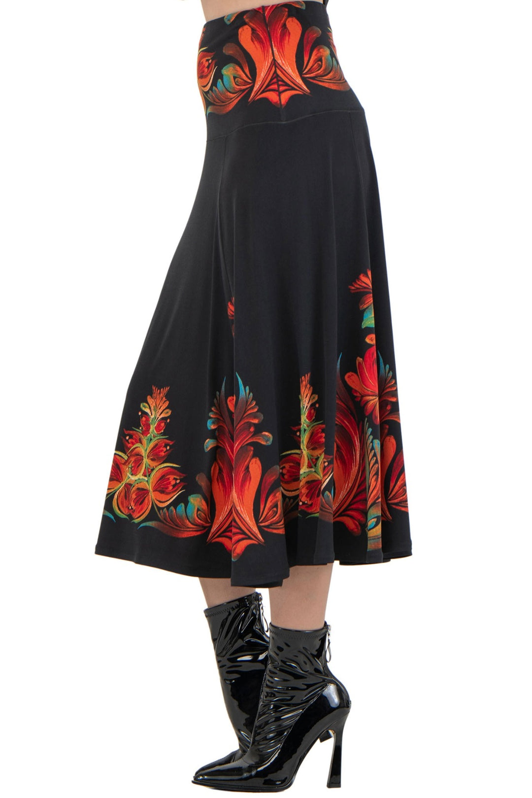 Double Waistband Boot 4 Panel Scarf Skirt
