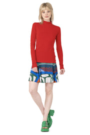 Double Waist 4 Panel  Short Skirt