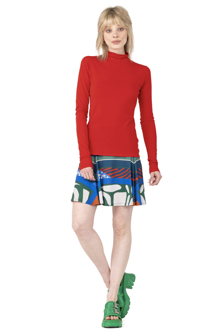 Double Waist 4 Panel  Short Skirt