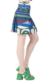 Double Waist 4 Panel  Short Skirt