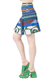 Double Waist 4 Panel  Short Skirt