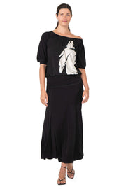 Double WB Side Panel Long Skirt
