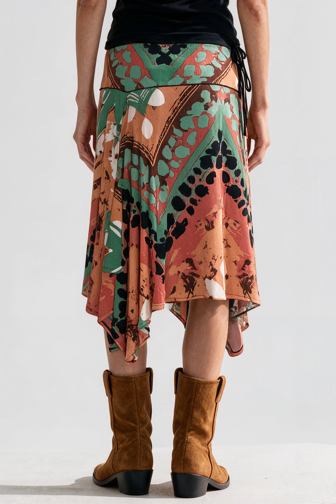 Boot Length Long Asymmetric Skirt
