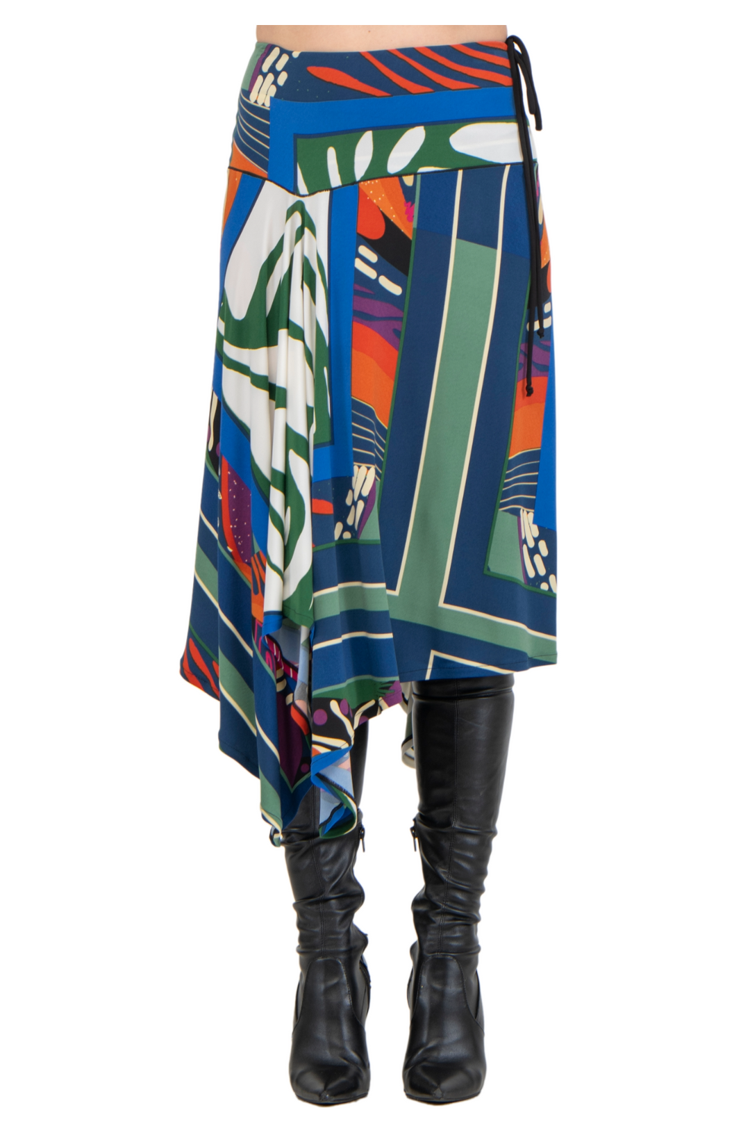 Boot Length Long Asymmetric Skirt