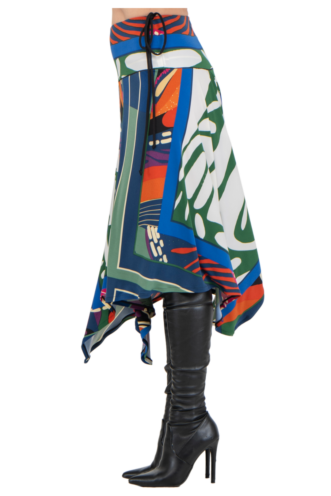 Boot Length Long Asymmetric Skirt