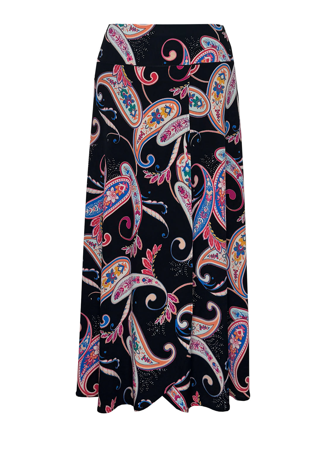 A Line Fold Over Calf Length Skirt