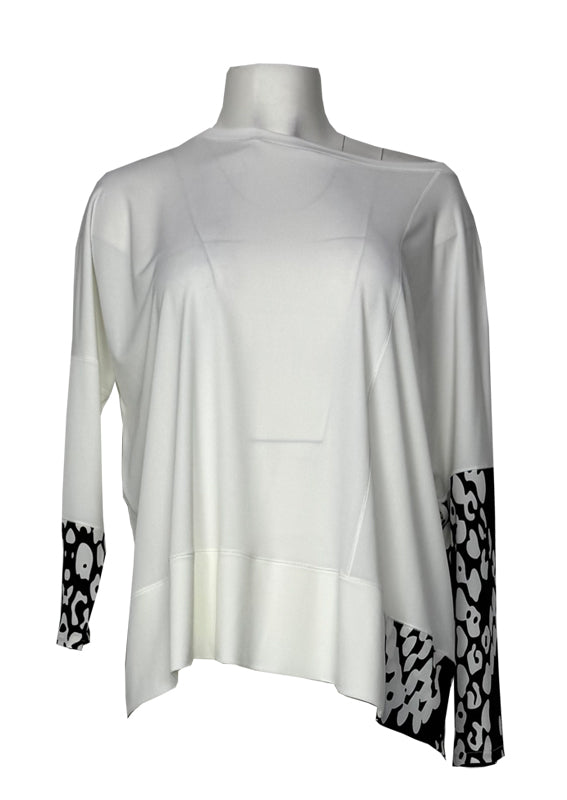 3/4 sleeve kabuki top