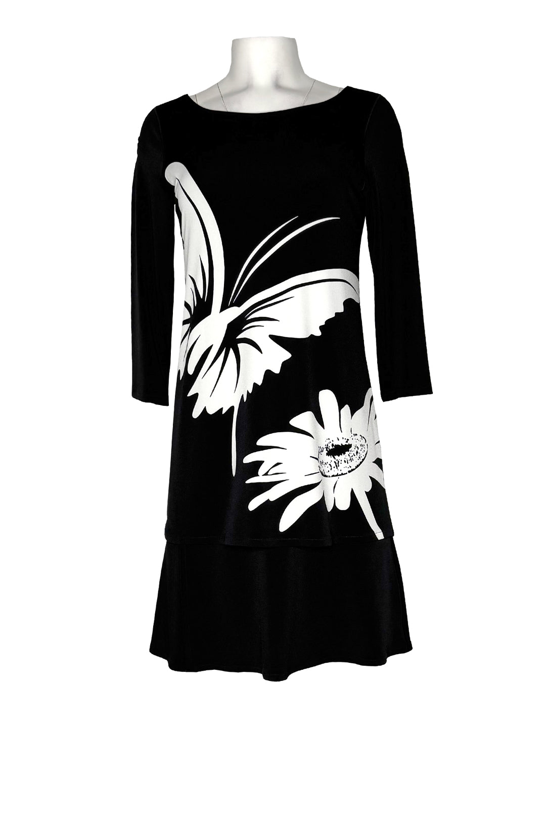 3/4 sleeve double layer dress