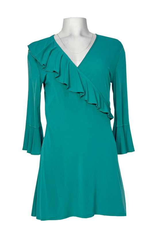 3/4 sleeve surplice single layer tunic