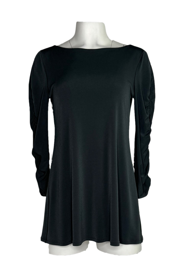 Ruched 3/4 sleeve lined tunic