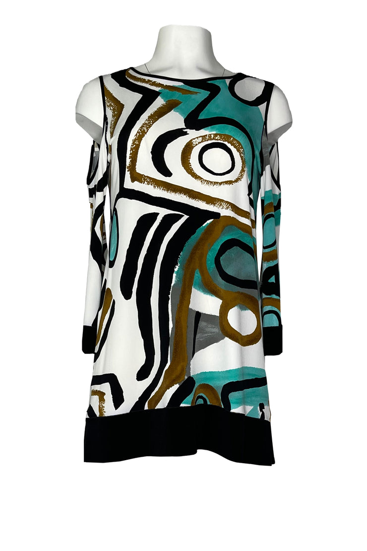 Open shoulder single layered banded bottom tunic