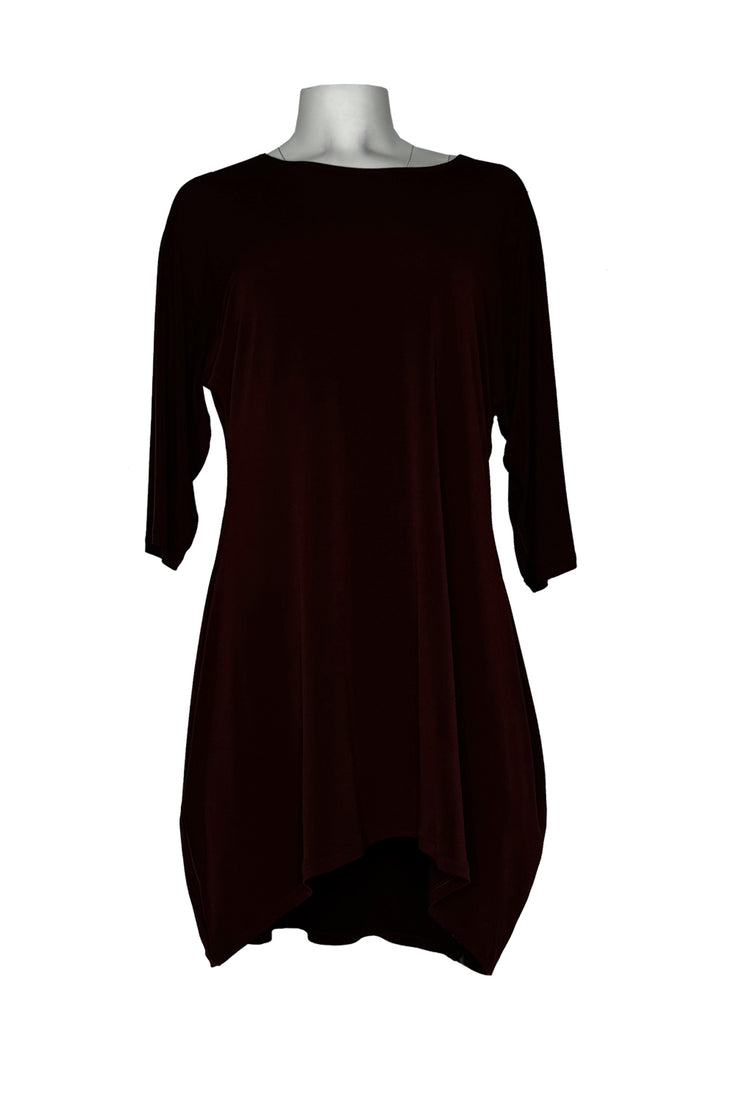 High low dolman sleeve single layer dress