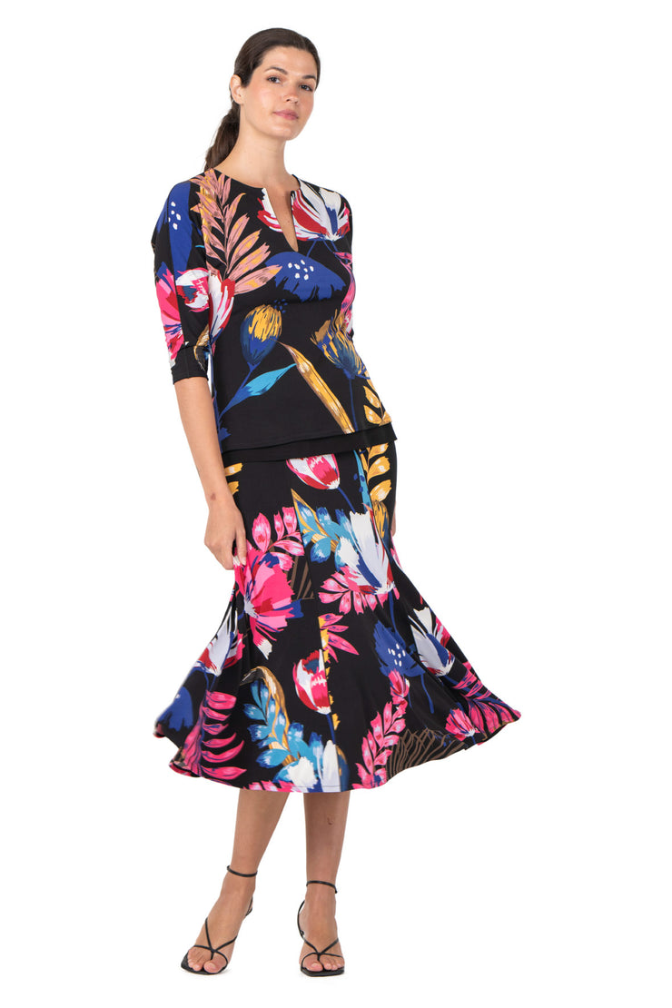 Boot Length Flair Skirt w/ Elastic Waistband