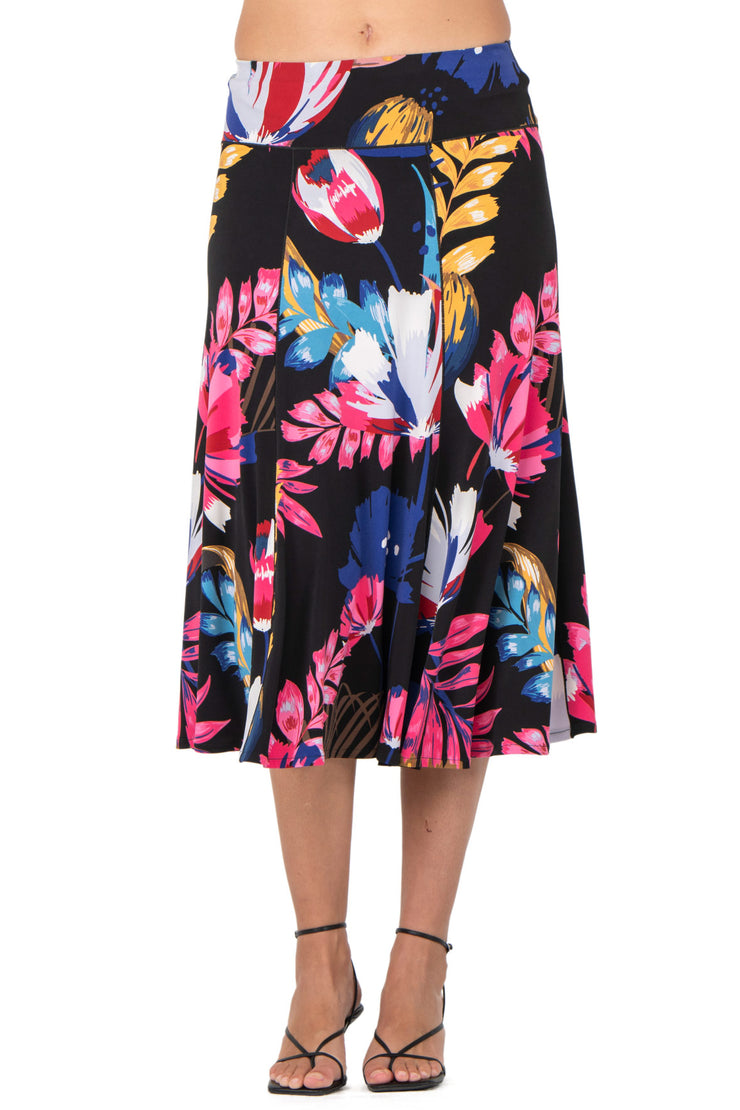 Boot Length Flair Skirt w/ Elastic Waistband