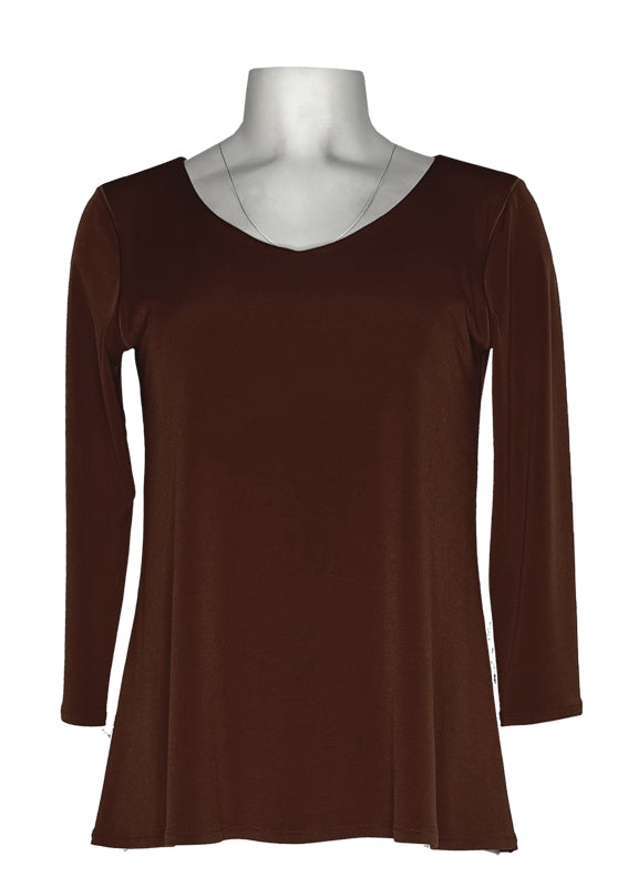 3/4 Sleeve v neck double layer top