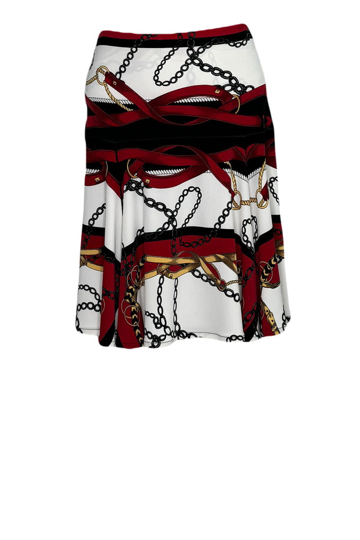 Four panels short flare skirt