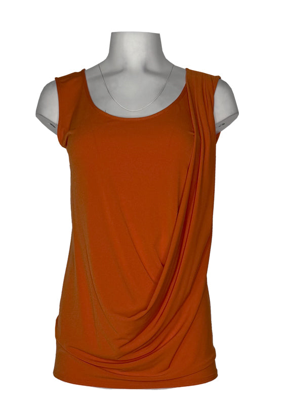 Pleated shoulder single layer tunic