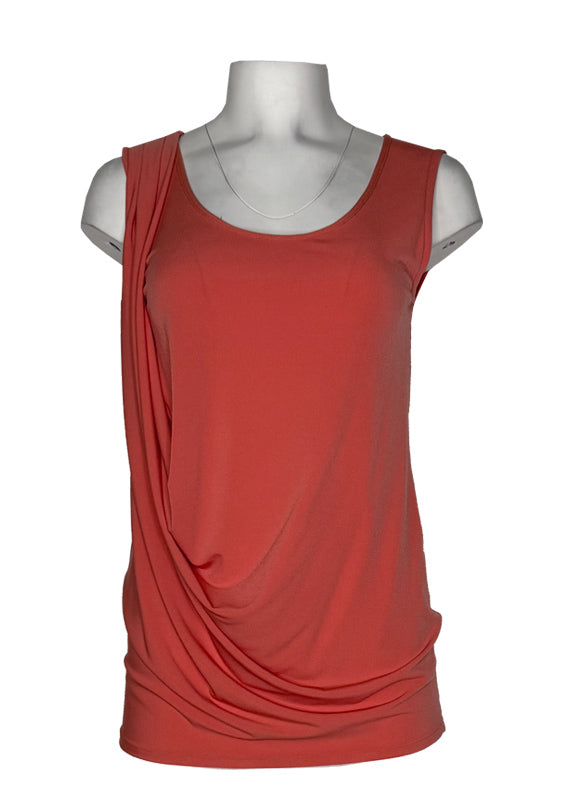 Pleated shoulder single layer tunic