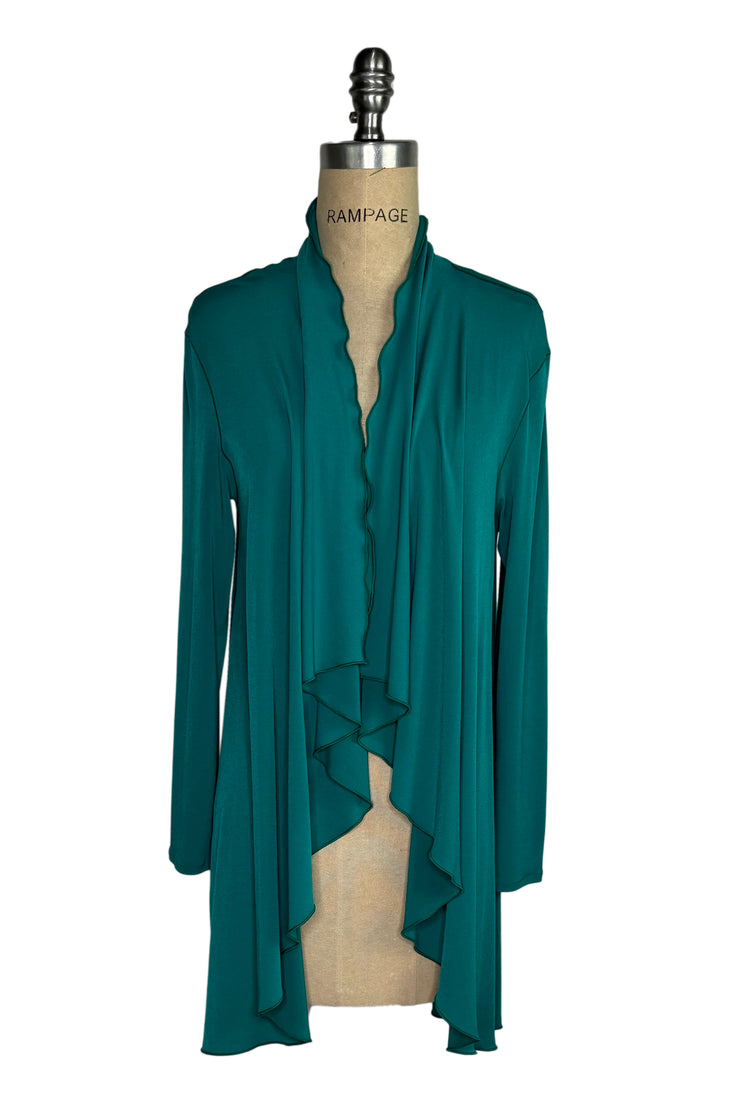 Draped swing jacket