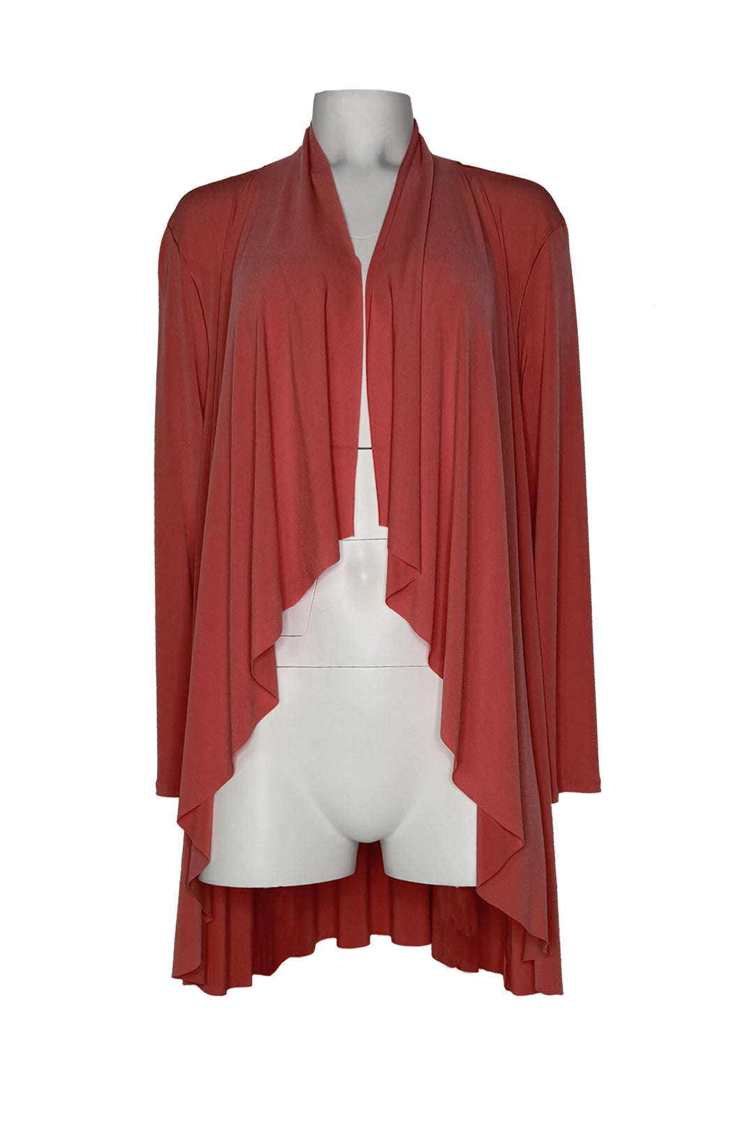 Single layer raw hem swing jacket