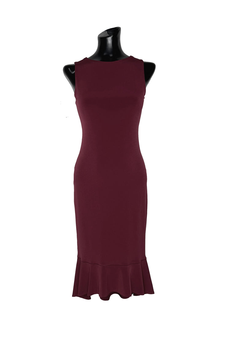 Sleeveless layered bottom flounce dress