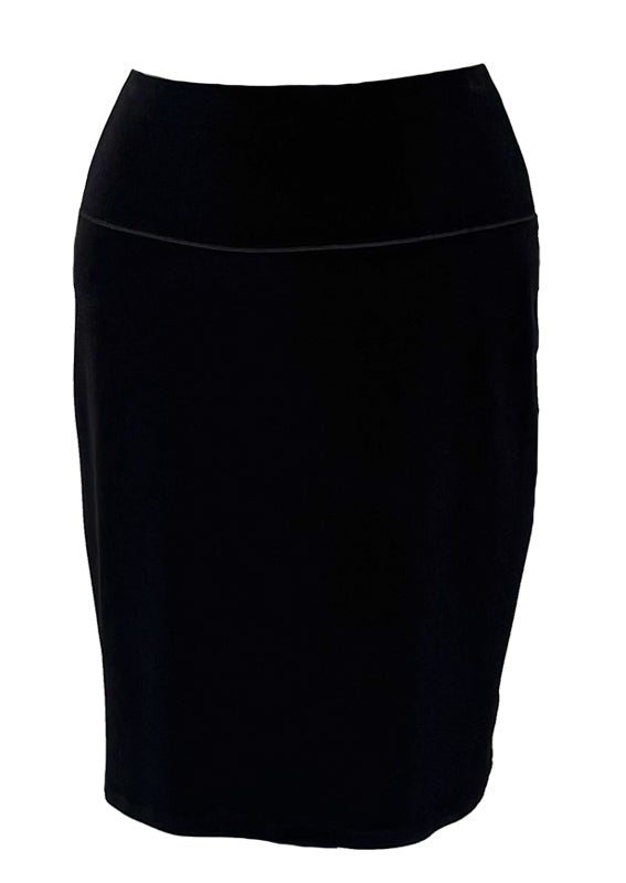 Wide waistband lined short pencil skirt