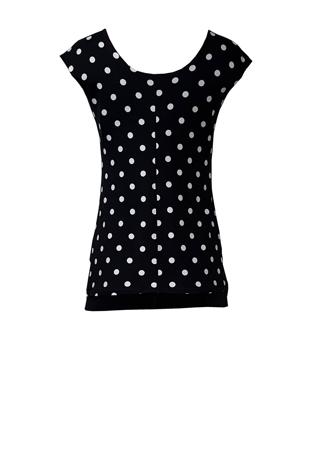 TURNOVER WIDE SHOULDER SCOOP NECK TOP