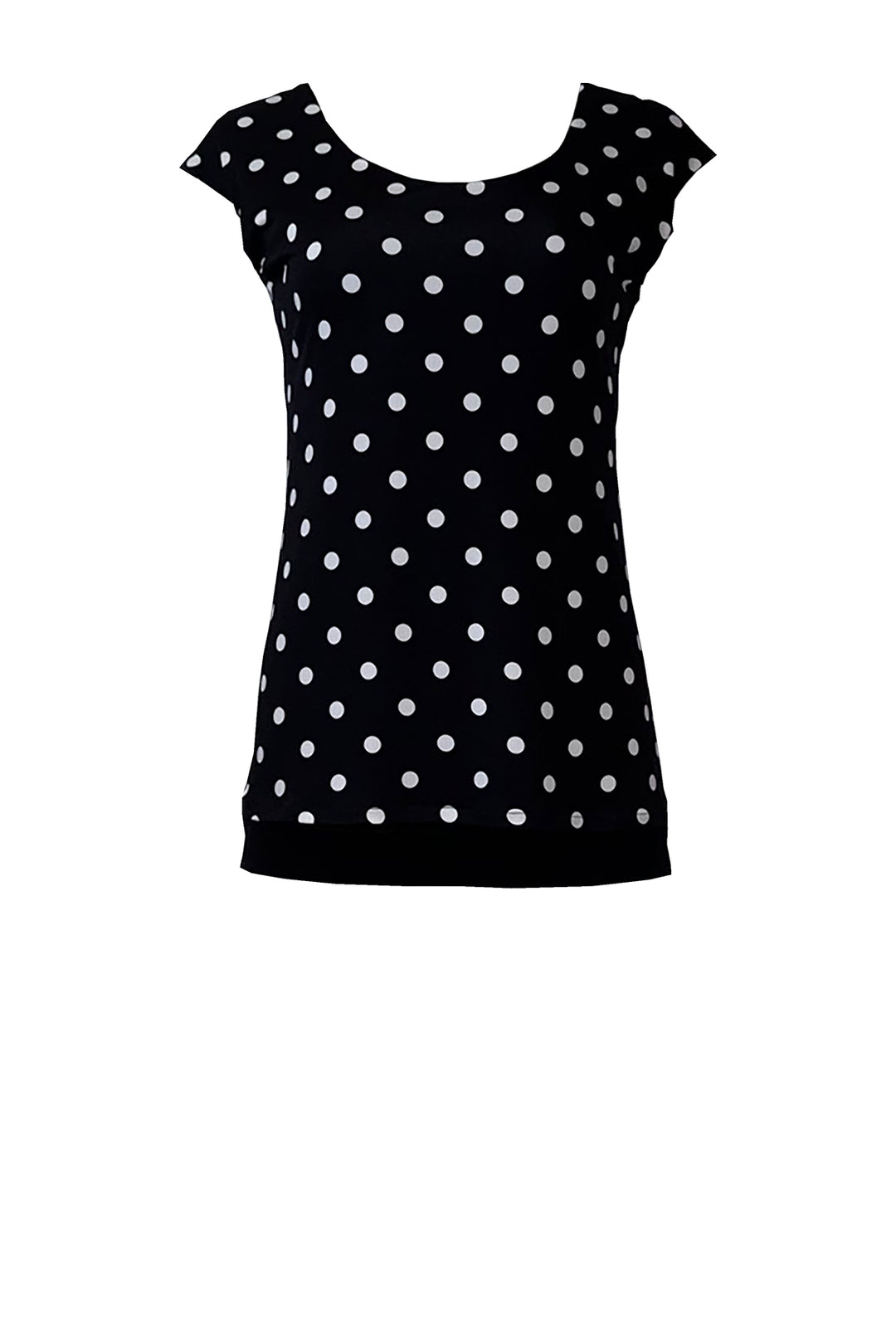 TURNOVER WIDE SHOULDER SCOOP NECK TOP