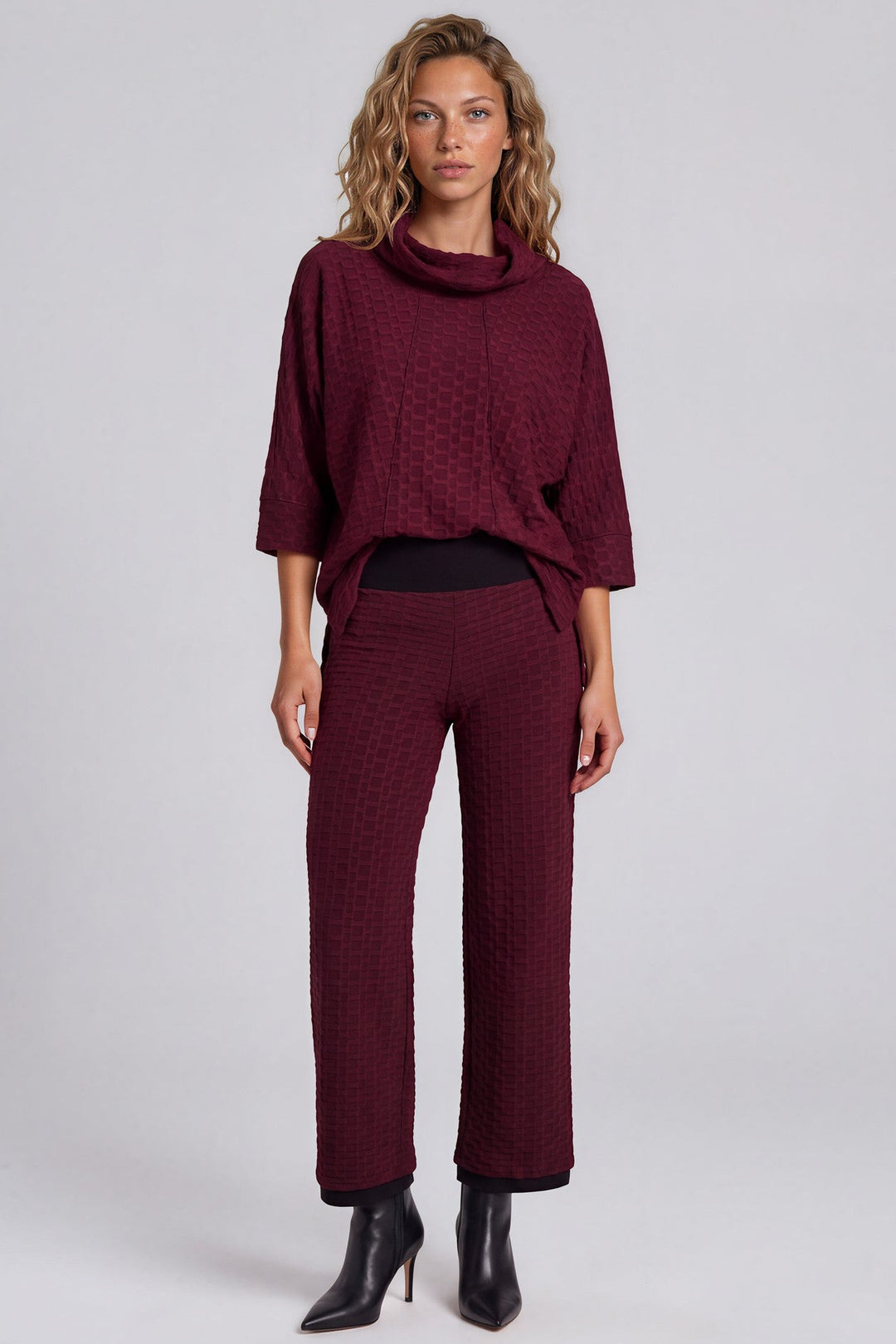 Elbow Sleeve Double Stitch Front Pullover Tunic