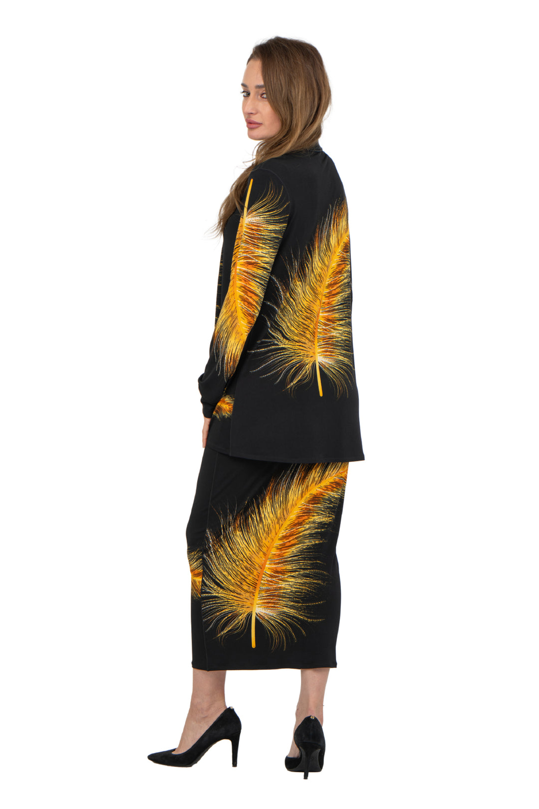 Long Sleeve Hi Low Snap Tunic