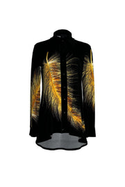 3/4 Sleeve Hi Low Snap Tunic