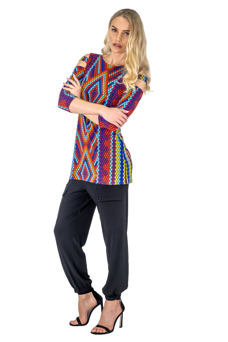 Strappy Shoulder Detail Tunic