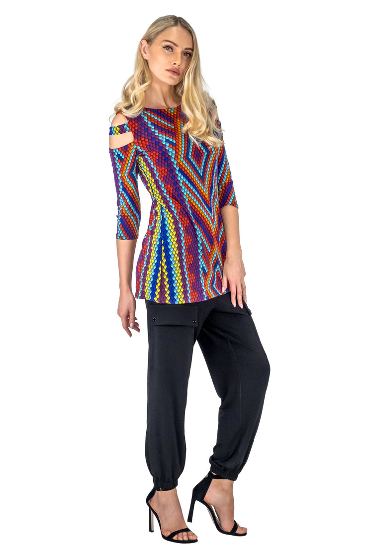 Strappy Shoulder Detail Tunic