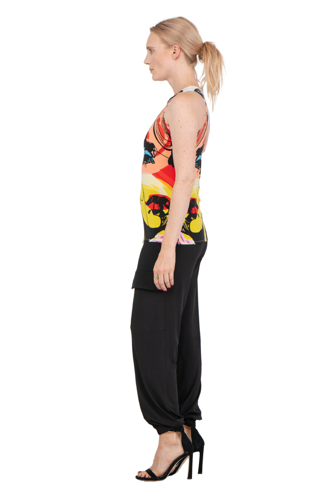 Single Layered Fitted Racer Back Tank Top