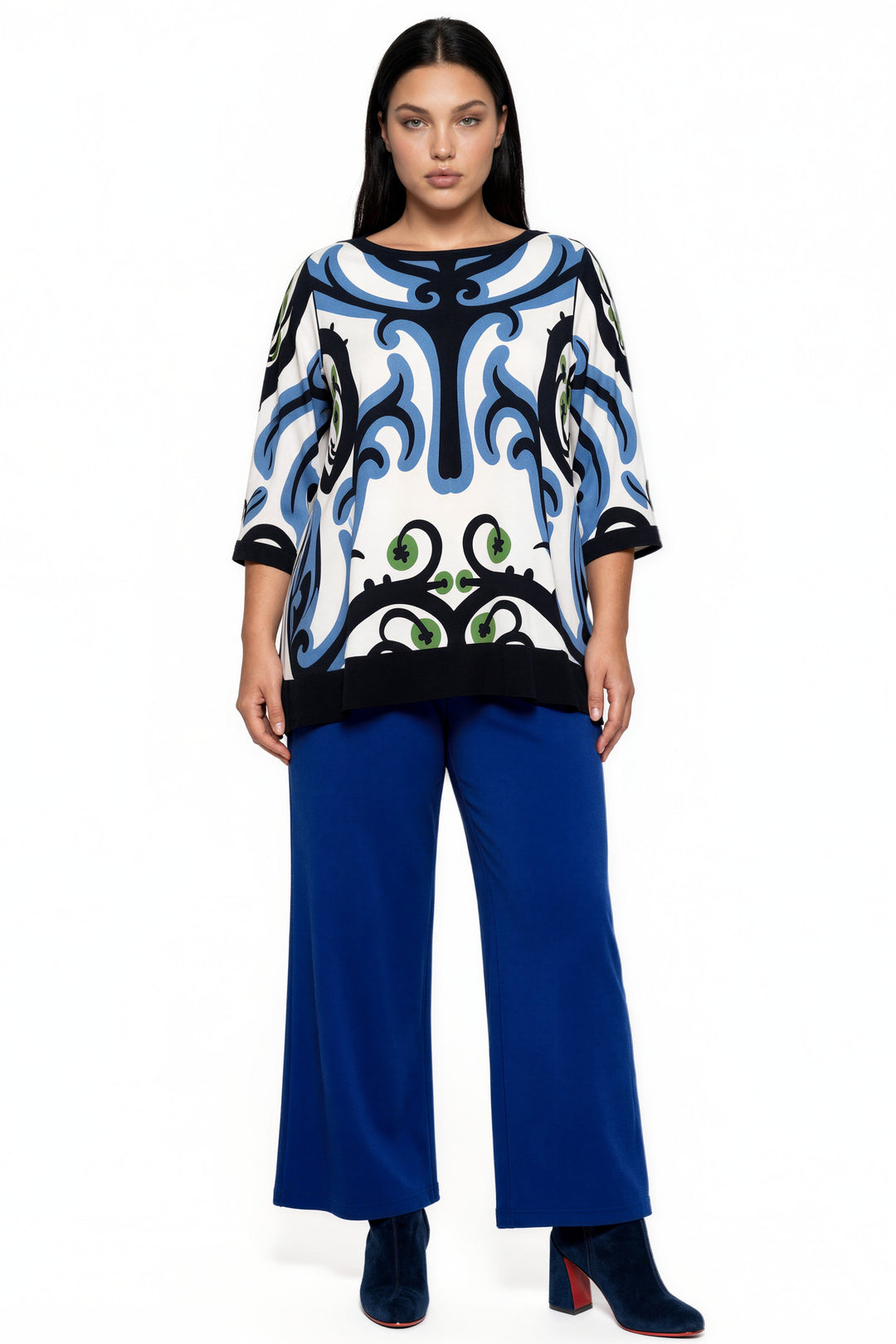 Plus Size 3/4 Sleeve T Tunic